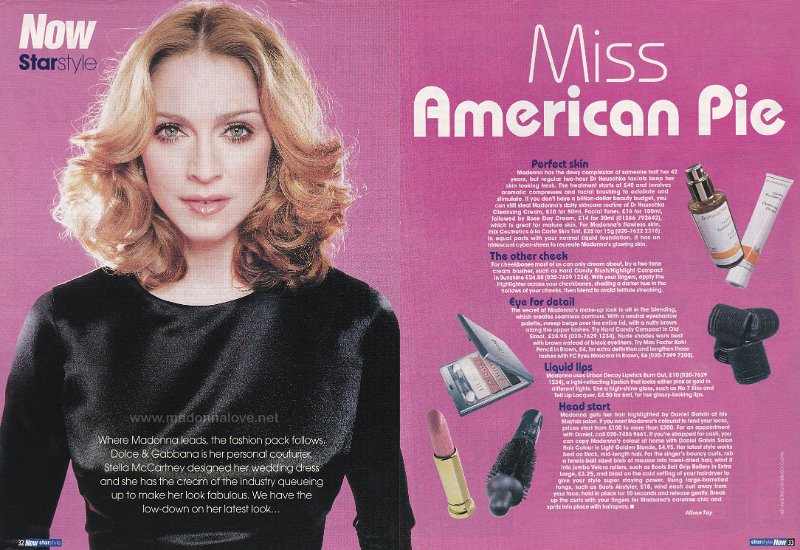 2000 - Unknown month - Now - UK - Miss American pie