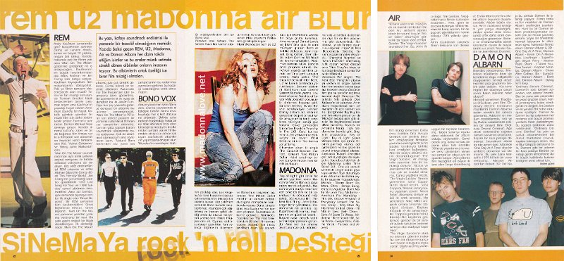 2000 - Unknown month - Unknown magazine - Turkey - REM U2 Madonna Air Blur