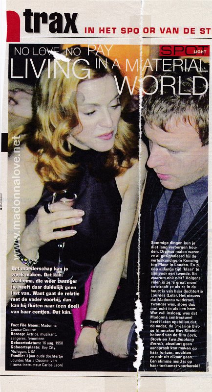 2000 - Unknown month - Veronica magazine - Holland - No love no pay in a material world