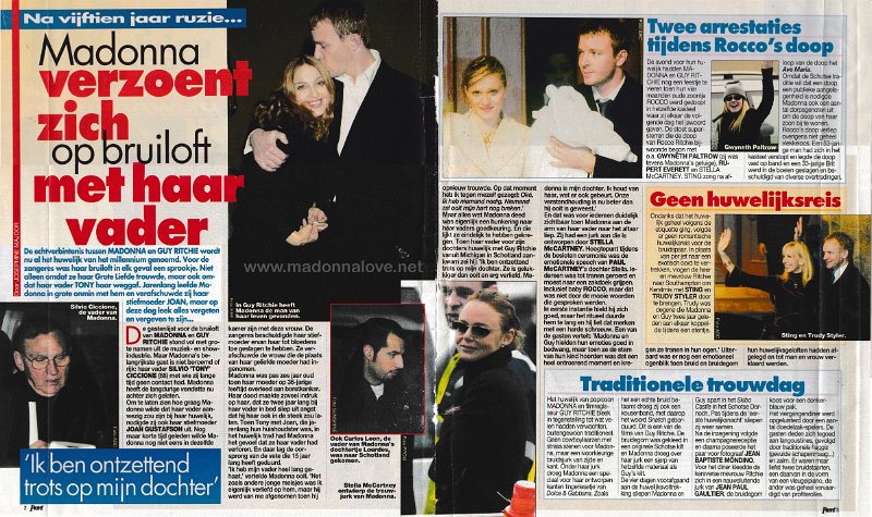 2001 - January - Prive - Holland - Madonna verzoent zich op bruiloft met haar vader