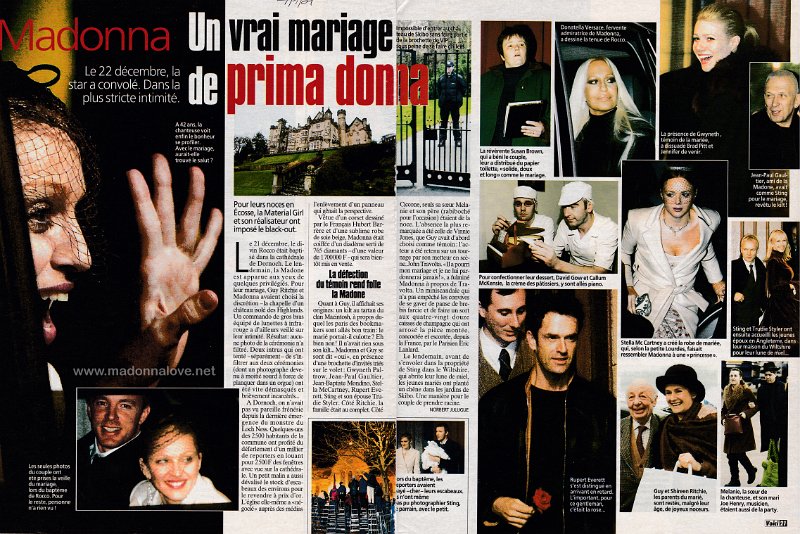 2001 - January - Voici - France - Madonna un vrai mariage de prima donna