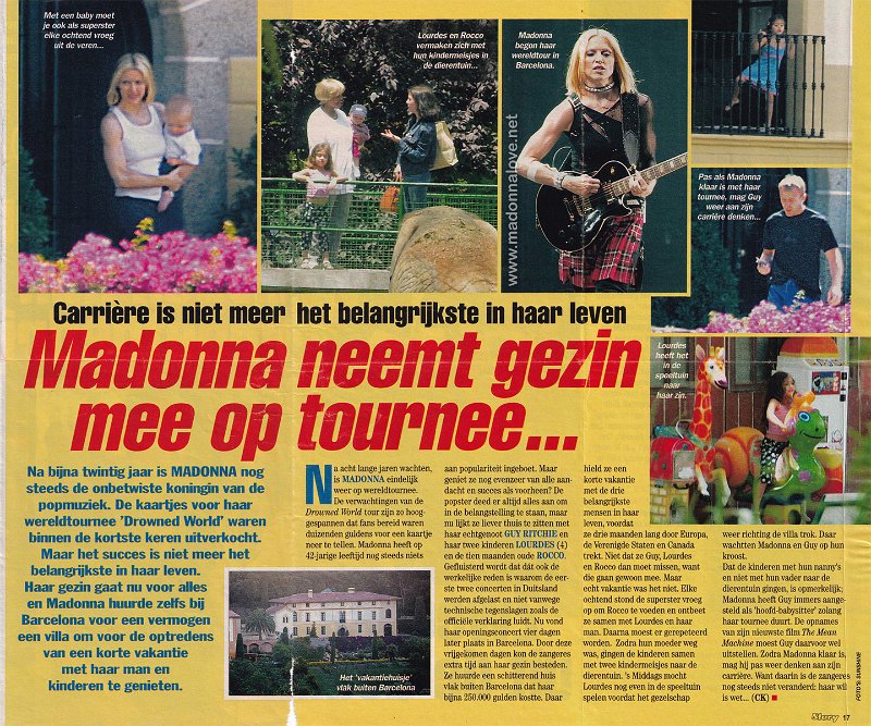 2001 - June_July - Story - Holland - Madonna neemt gezin mee op tournee