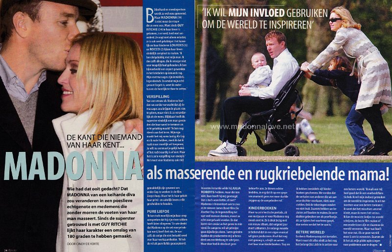 2001 - Unknown month - Story - Holland - Madonna als masserende en rugkriebelende mama!
