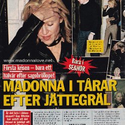 2001 - Unknown month - Unknown magazine - Sweden - Madonna I tarar efter jattegral