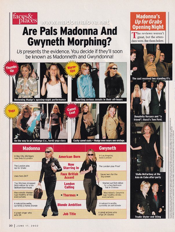 2002 - June - US weekly - USA - Are pals Madonna and Gwyneth morphing