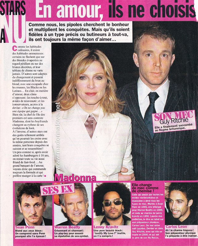 2002 - November - Public - France - En amour, ils ne choisis - Son mec Guy Ritchie