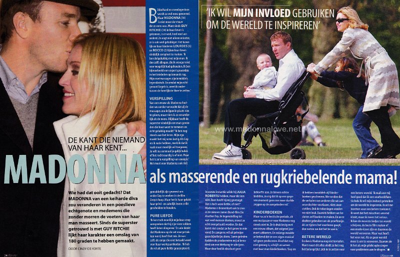 2002 - Unknown month - Story - Holland - Madonna als masserende en rugkriebelende mama!