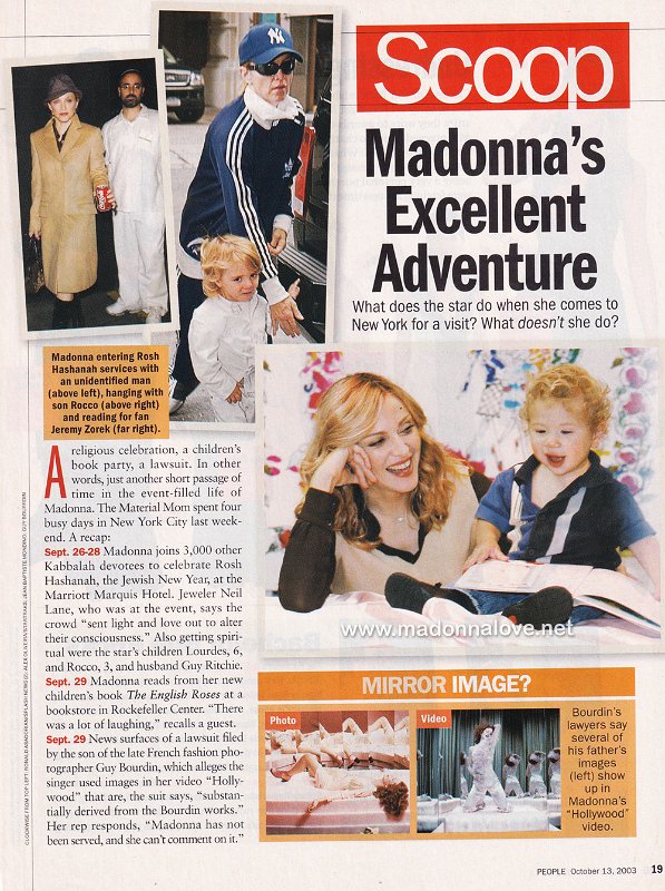 2003 - October - People - USA - Madonna's excellent adventure