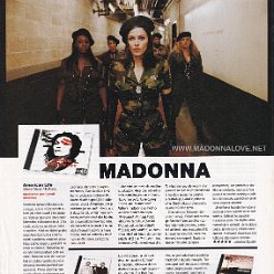 2003 - Unknown month - Unknown magazine - Czech Republic - Recenze CD - Madonna american life