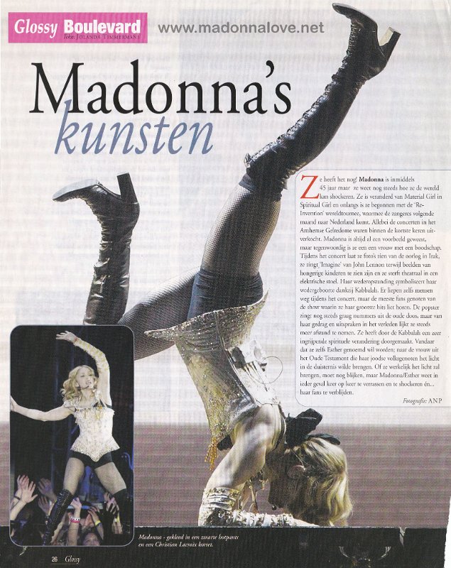 2004 - August - Glossy - Holland - Madonna's kunsten