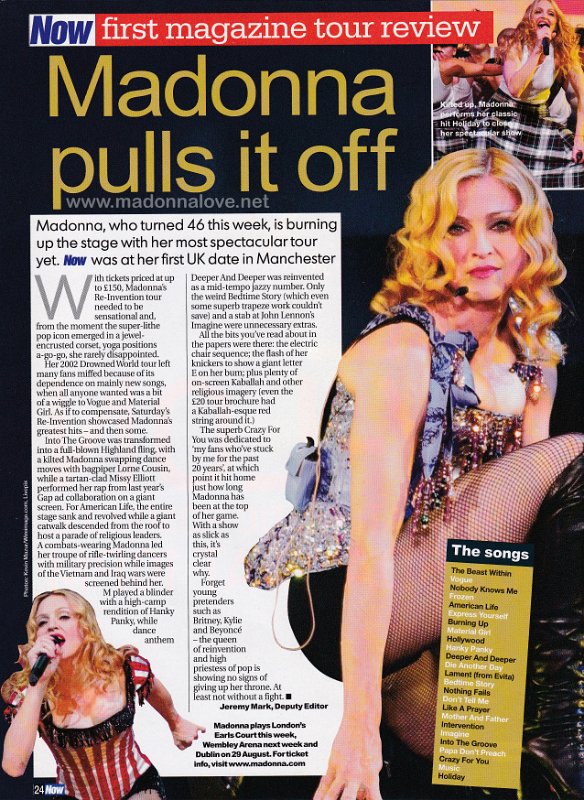 2004 - August - Now - UK - Madonna pulls it off