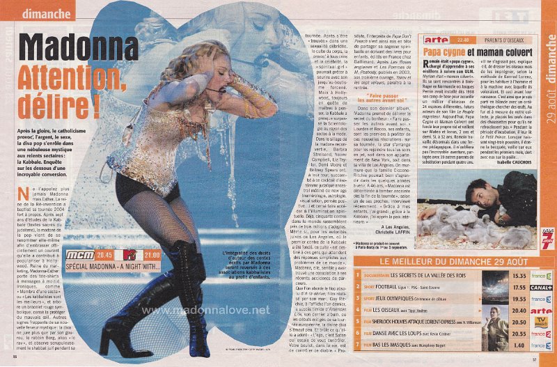 2004 - August - Tele jours - France - Madonna attention delire!