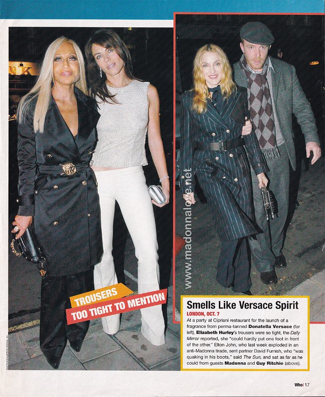 2004 - March - Who - Australia - Smells like Versace spirit