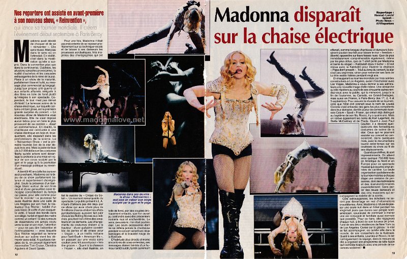 2004 - May - Unknown magazine - France - Madonna disparait sur la chaise electrique