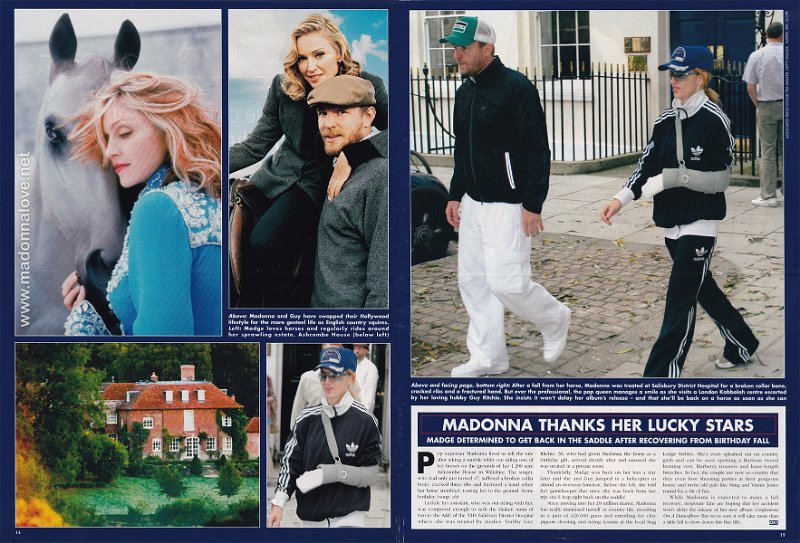 2005 - August - OK! - UK - Madonna thanks her lucky stars