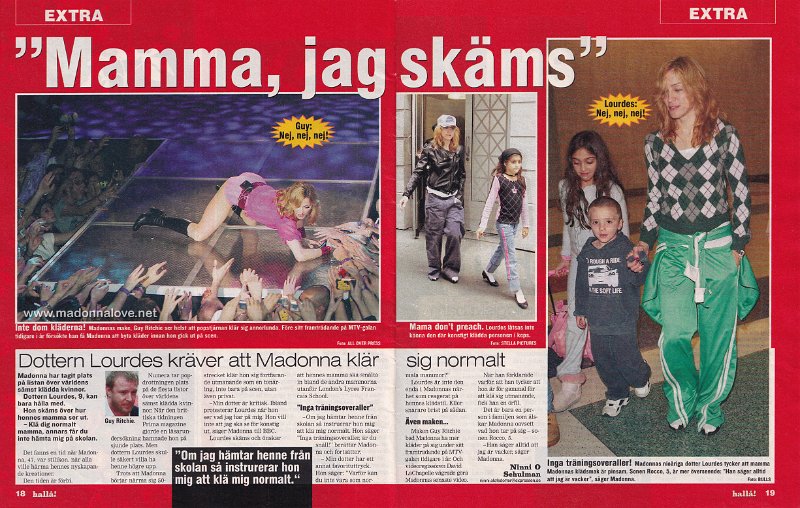 2005 - December - Halla - Sweden - Mamma jag skams