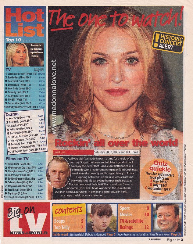 2005 - July - Big on TV - UK - The one to watch