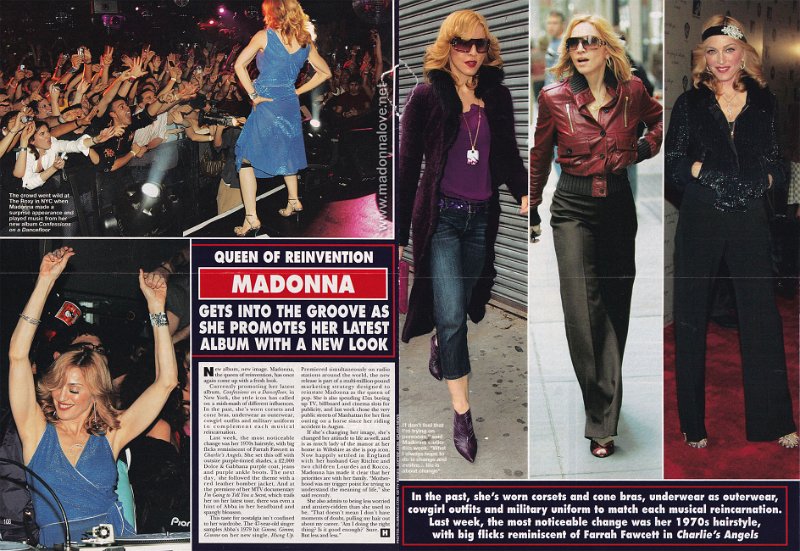 2005 - October - Hello - UK - Queen of reinvention Madonna gets into the groove as she promotes her latest album with a new look