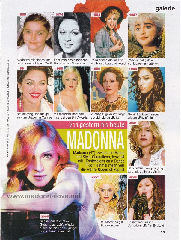 2005 - Unknown month - Glamour - Germany - Von gestern bis heute Madonna