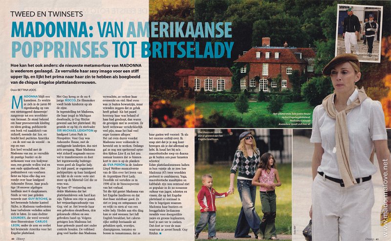 2005 - Unknown month - Story - Holland - Madonna van amerikaanse popprinses tot britse lady