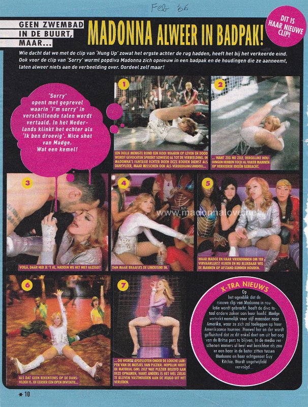 2006 - February - Unknown magazine - Belgium - Madonna alweer in badpak!