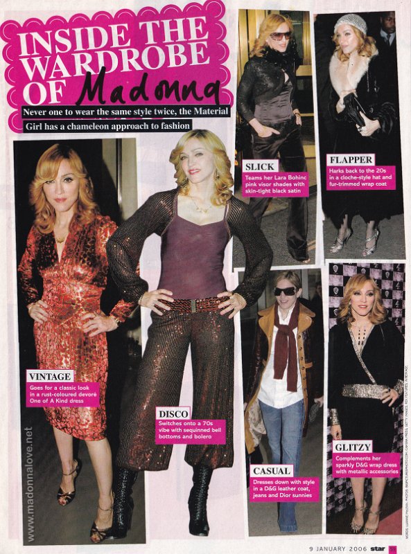 2006 - January - Star - UK - Inside the wardrobe of Madonna