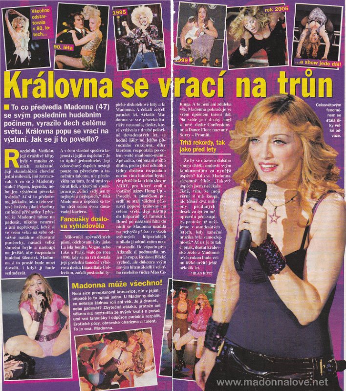 2006 - November - Unknown magazine - Czech Republic - Kralovna se vraci na trun