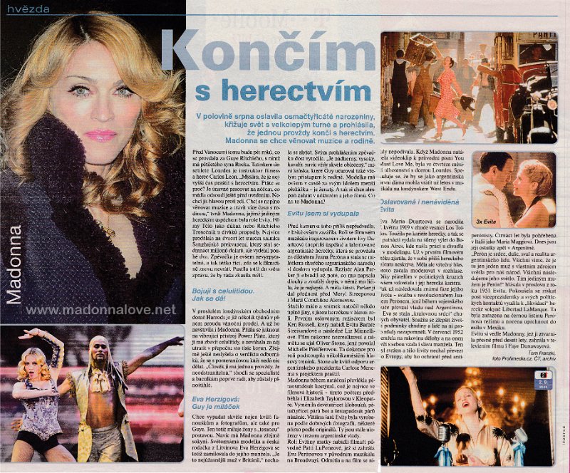 2006 - September - TV magazin - Czech Republic - Koncim s herectvim