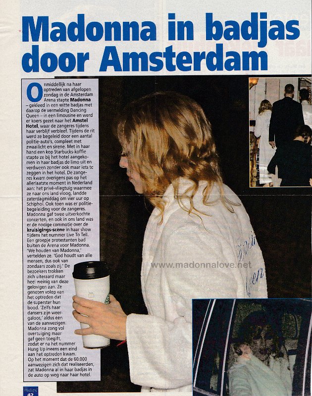 2006 - September - Weekend - Holland - Madonna in badjas door Amsterdam