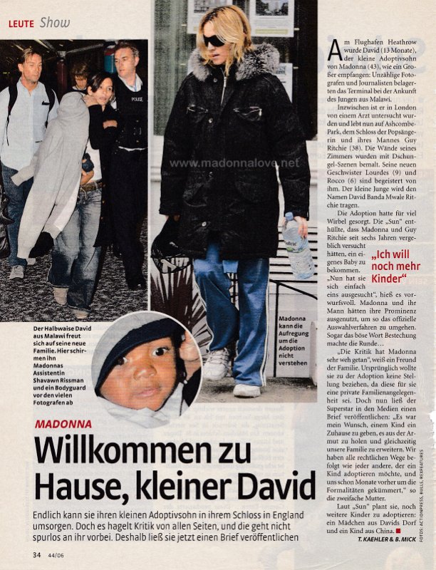 2006 - Unknown month - Leute - Germany - Wilkommen zu hause kleiner David
