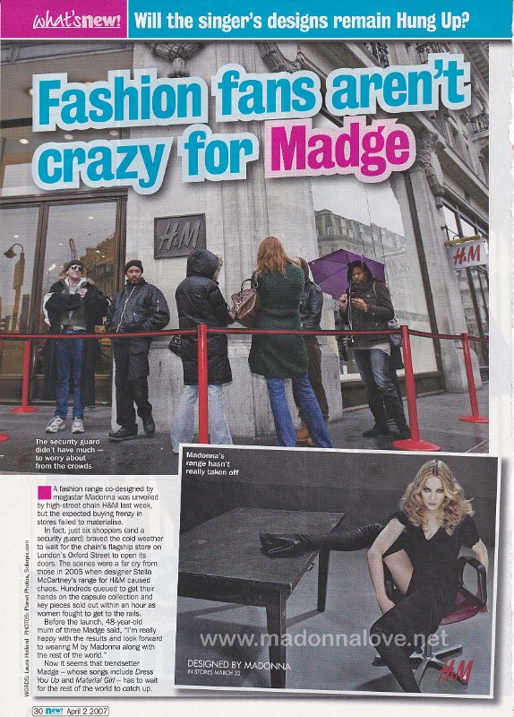2007 - April - New! - UK - Fashion fans aren't crazy for Madge
