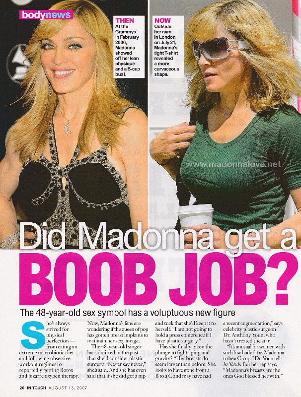 2007 - August - Intouch - USA - Did Madonna get a boob job