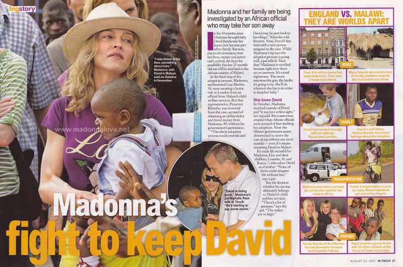 2007 - August - Intouch - USA - Madonna's fight to keep David