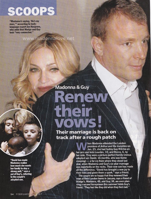 2007 - February - Us - USA - Madonna & Guy renew their vows!