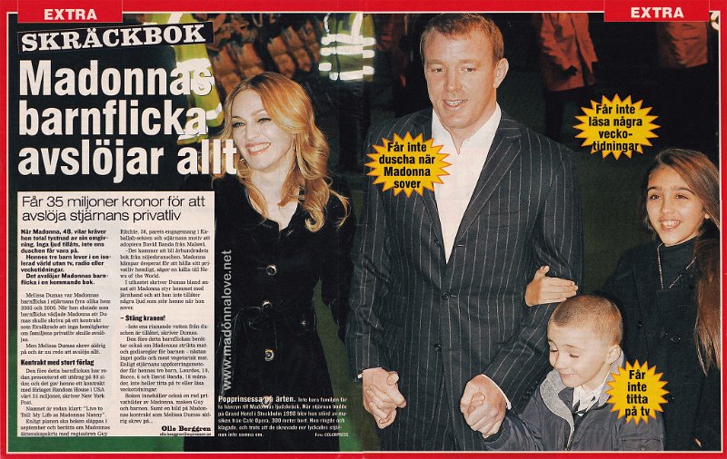 2007 - March - Expressen - Sweden - Madonnas barnflicka avslojar allt