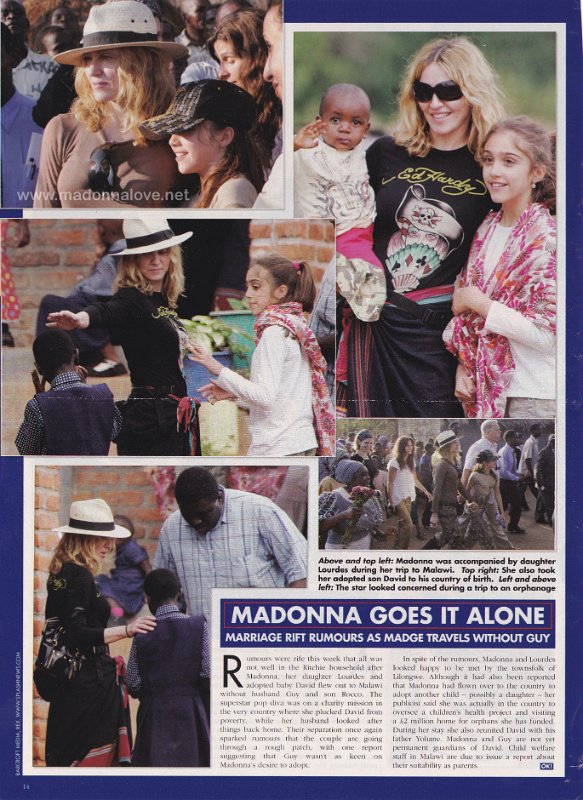 2007 - May - OK! - UK - Madonna goes it alone