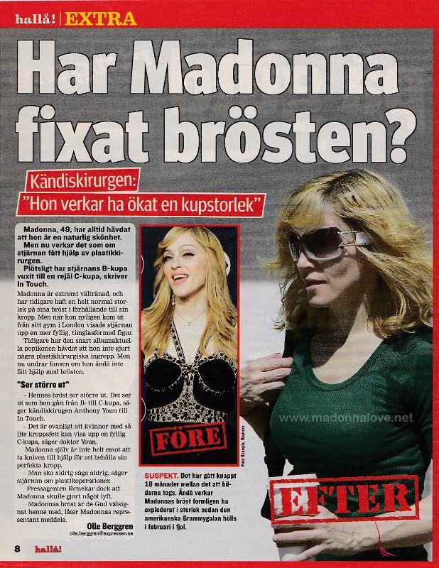 2007 - Unknown month - Halla! - Sweden - Har Madonna fixat brosten