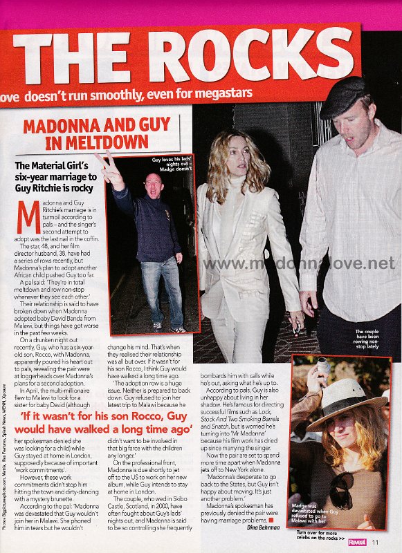 2007 - Unknown month - Reveal - UK - Madonna and Guy in meltdown