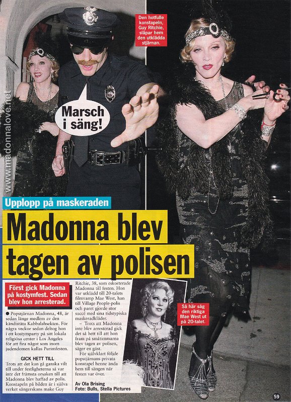 2007 - Unknown month - Se & Hor - Sweden - Madonna blev tagen av polisen