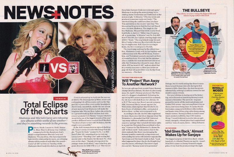 2008 - April - Entertainment weekly - USA - Total eclipse of the charts