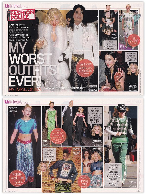 2008 - April - US Weekly - USA - My worst outfits ever! By Madonna