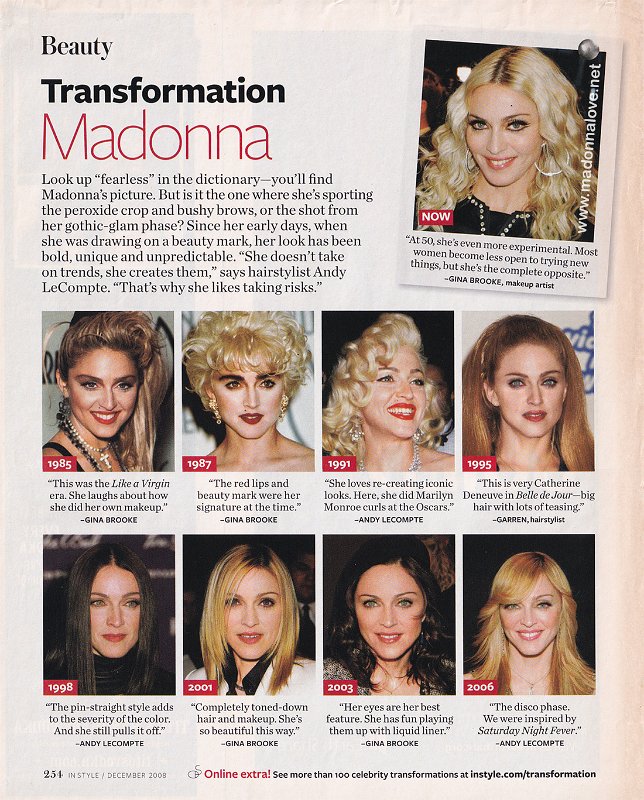2008 - December - InStyle - USA - Transformation Madonna