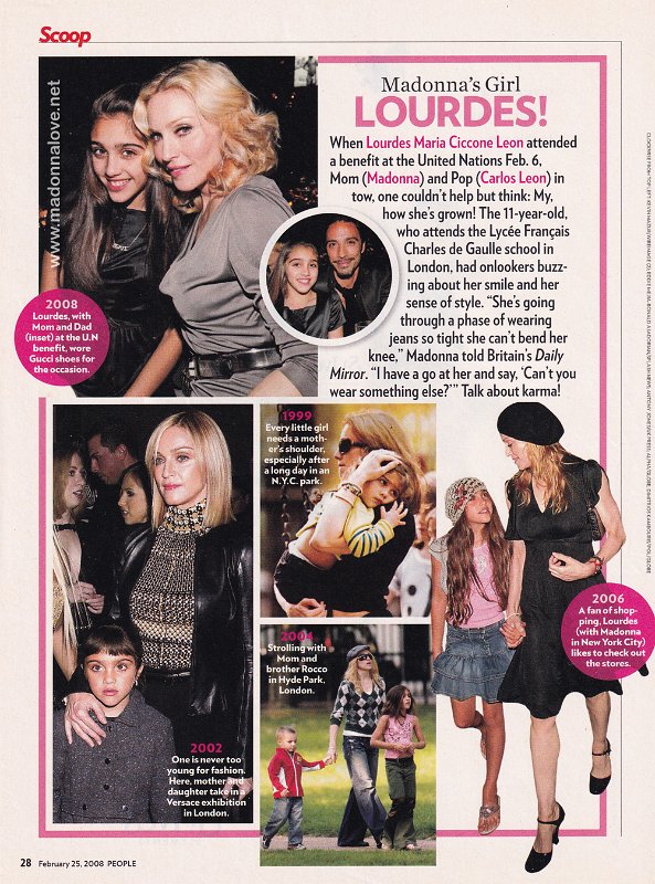 2008 - February - People - USA - Madonna's girl Lourdes!