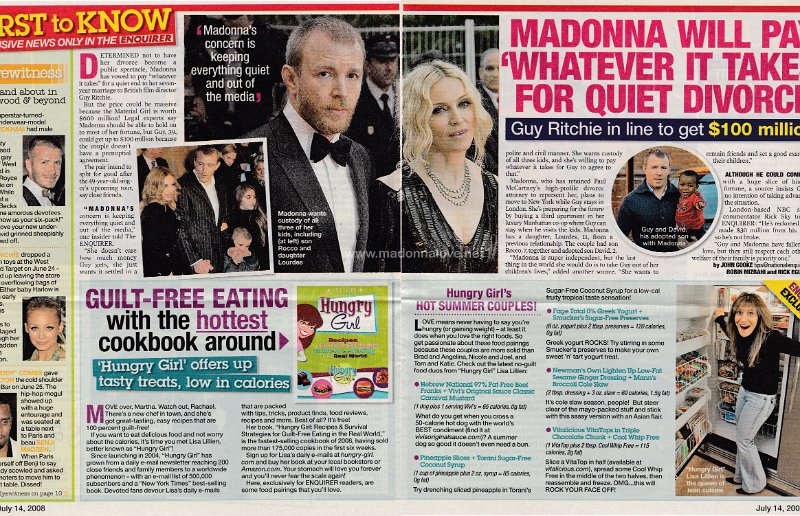 2008 - July - National Enquirer - USA - Madonna will pay whatever it takes