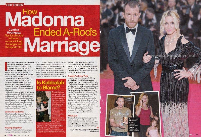 2008 - July - OK! - USA - How Madonna ended A-Rod's marriage