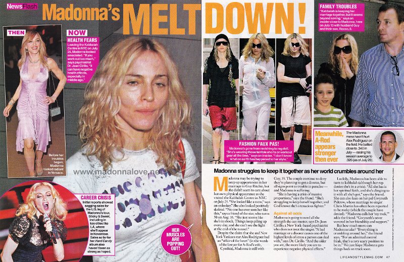 2008 - July-August - Life & Style - USA - Madonna's meltdown