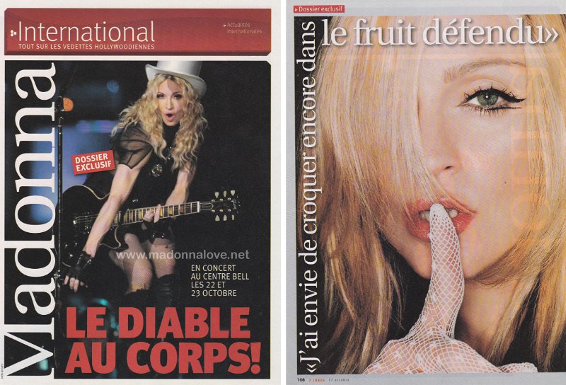 2008 - October - 7 Jours - Canada - Madonna le diable au corps!