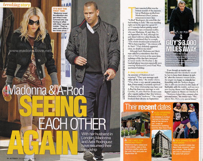 2008 - October - Intouch - USA - Madonna & A-Rod seeing each other again