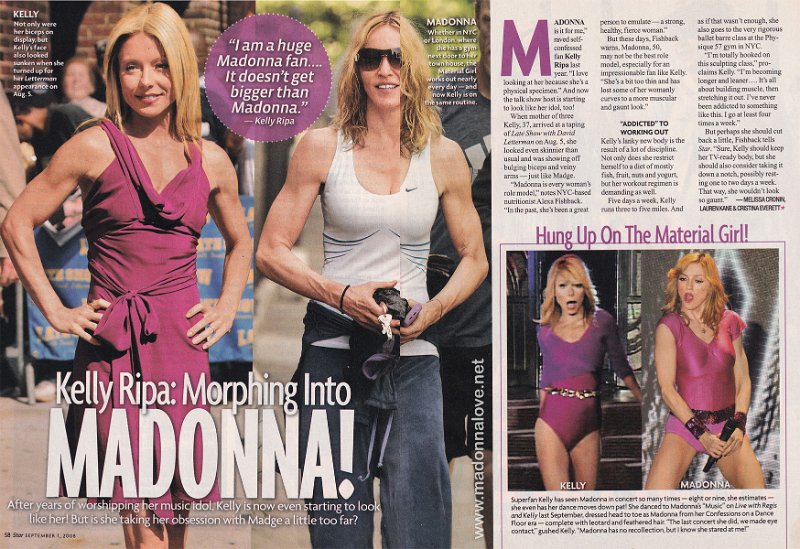 2008 - September - Star - USA - Kelly Ripa Morphing into Madonna!