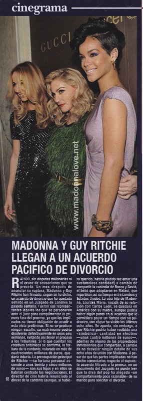 2008 - Unknown month - Hola! - Spain - Madonna y Guy Ritchie llegan a un acuerdo pacifico de divorcio